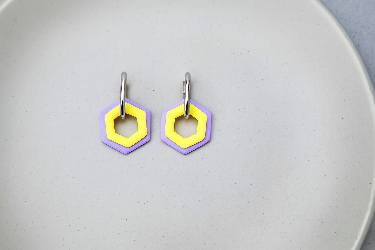 Flieder - Hexagon Anhängerpaar - Mix & Match