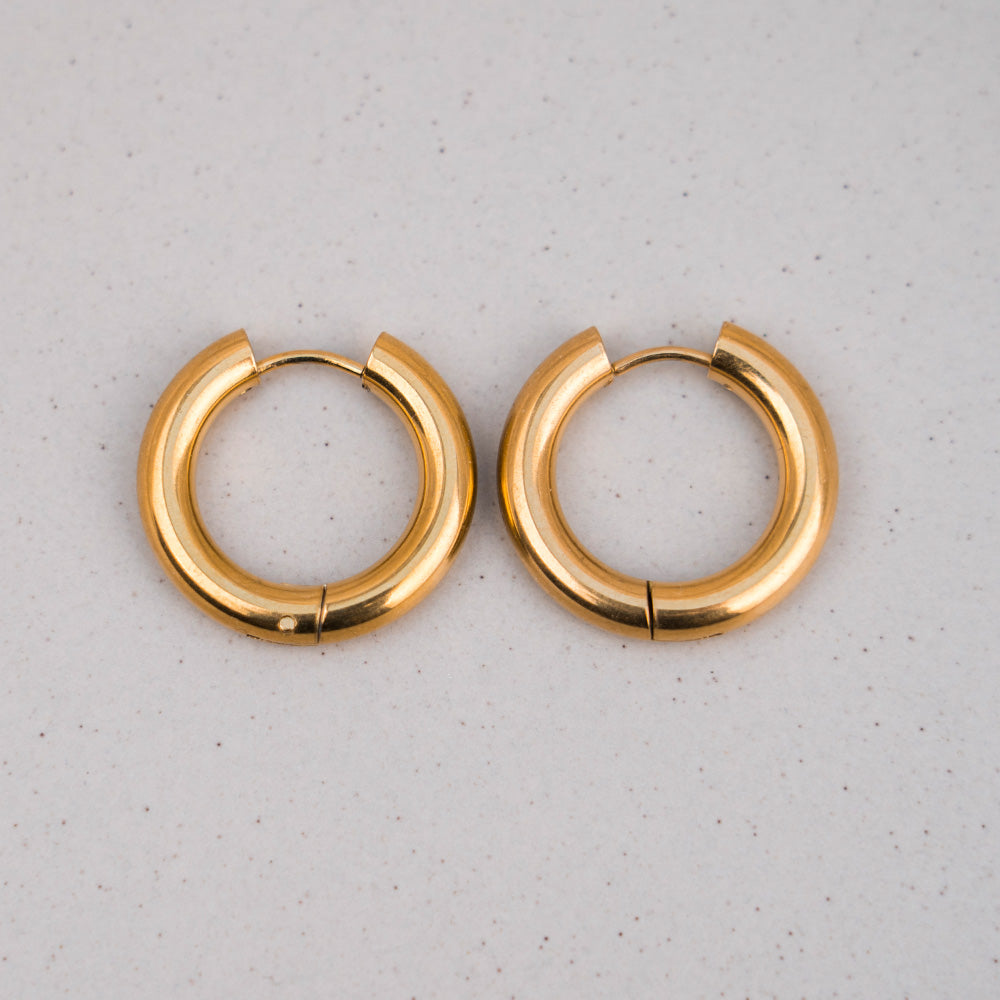Ohrringe - Creolen bold - Edelstahl in goldfarben