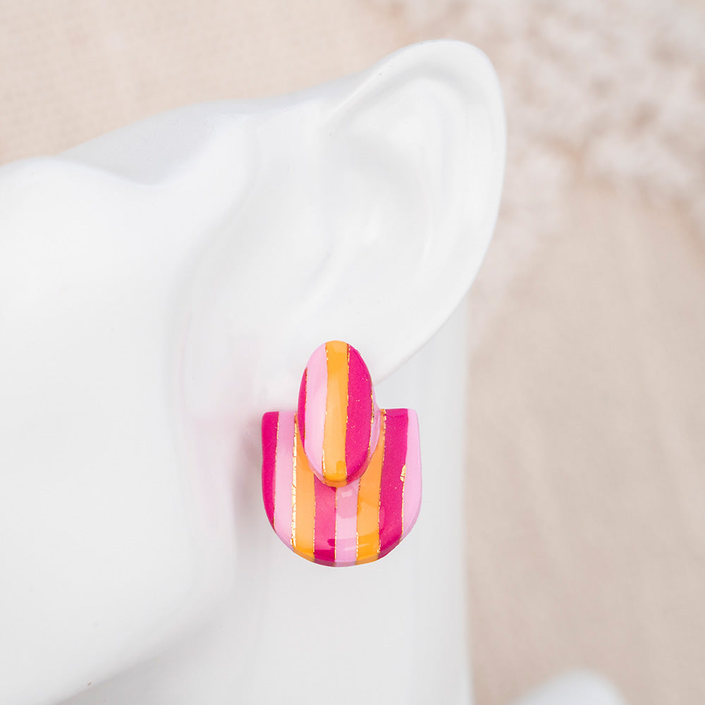 Ohrringe "Sunset Pop" Hotpink, Orange, Rosé - Aurora