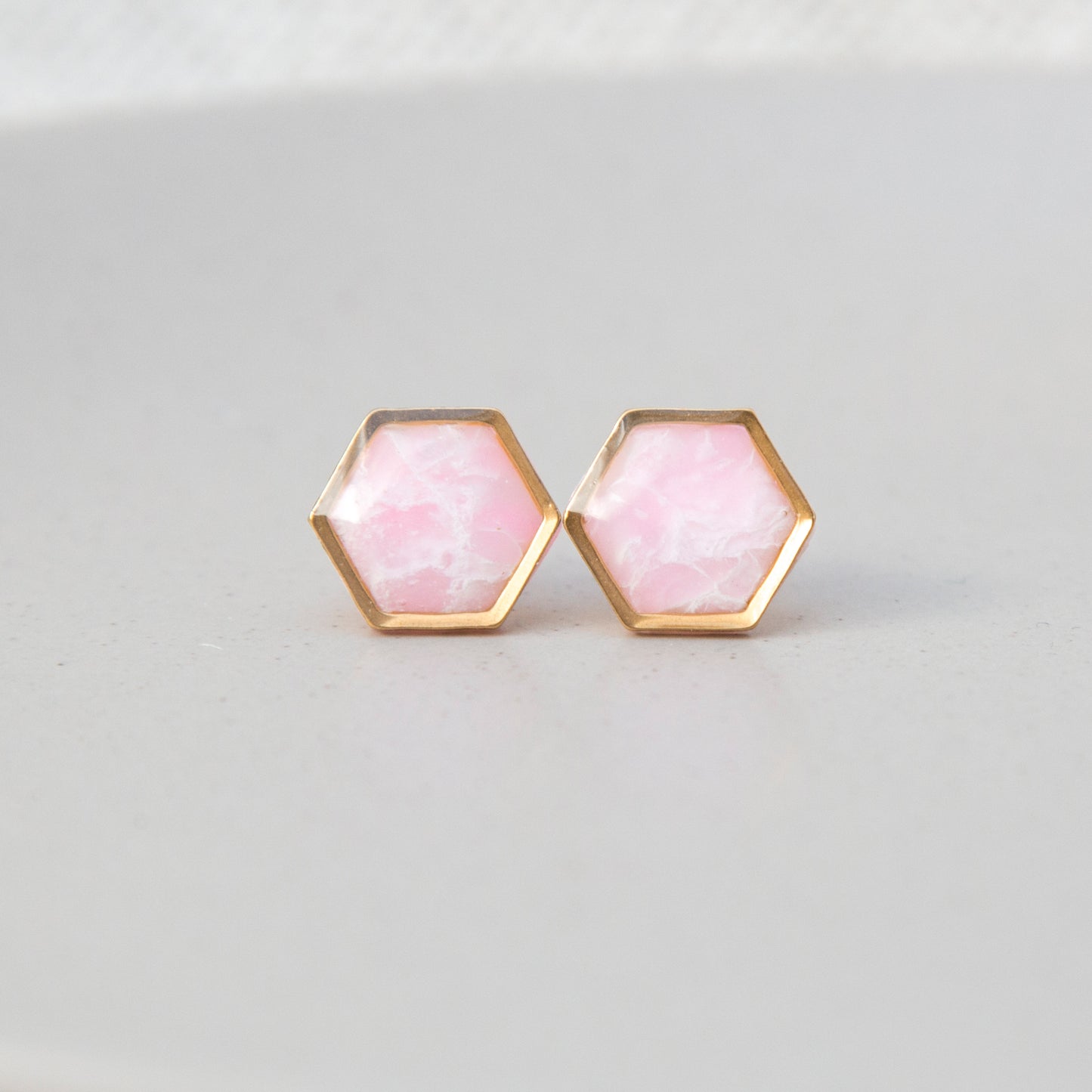 Ohrringe "Rose" V - Stecker Hexagon