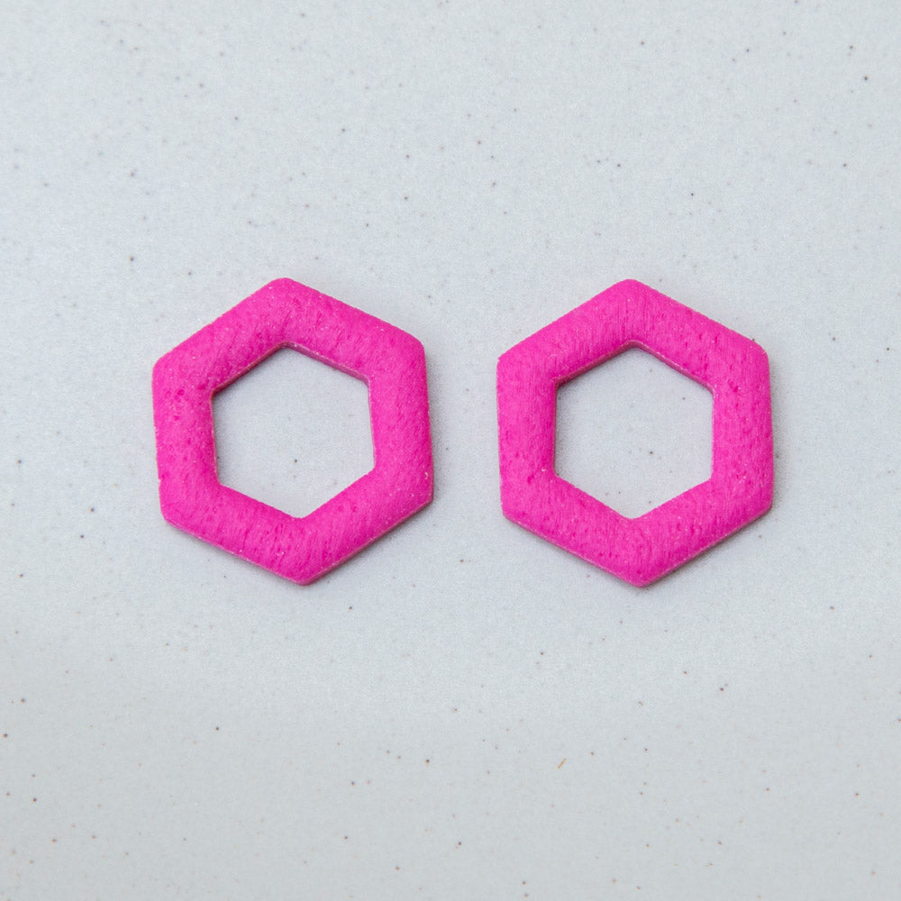 Hot Pink - Hexagon Anhängerpaar - Mix & Match