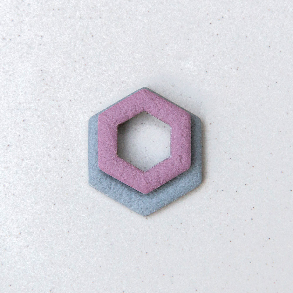 Betongrau - Hexagon Anhängerpaar - Mix & Match