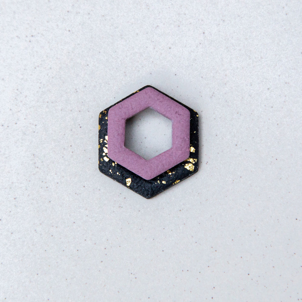 Mauve - Hexagon Anhängerpaar - Mix & Match
