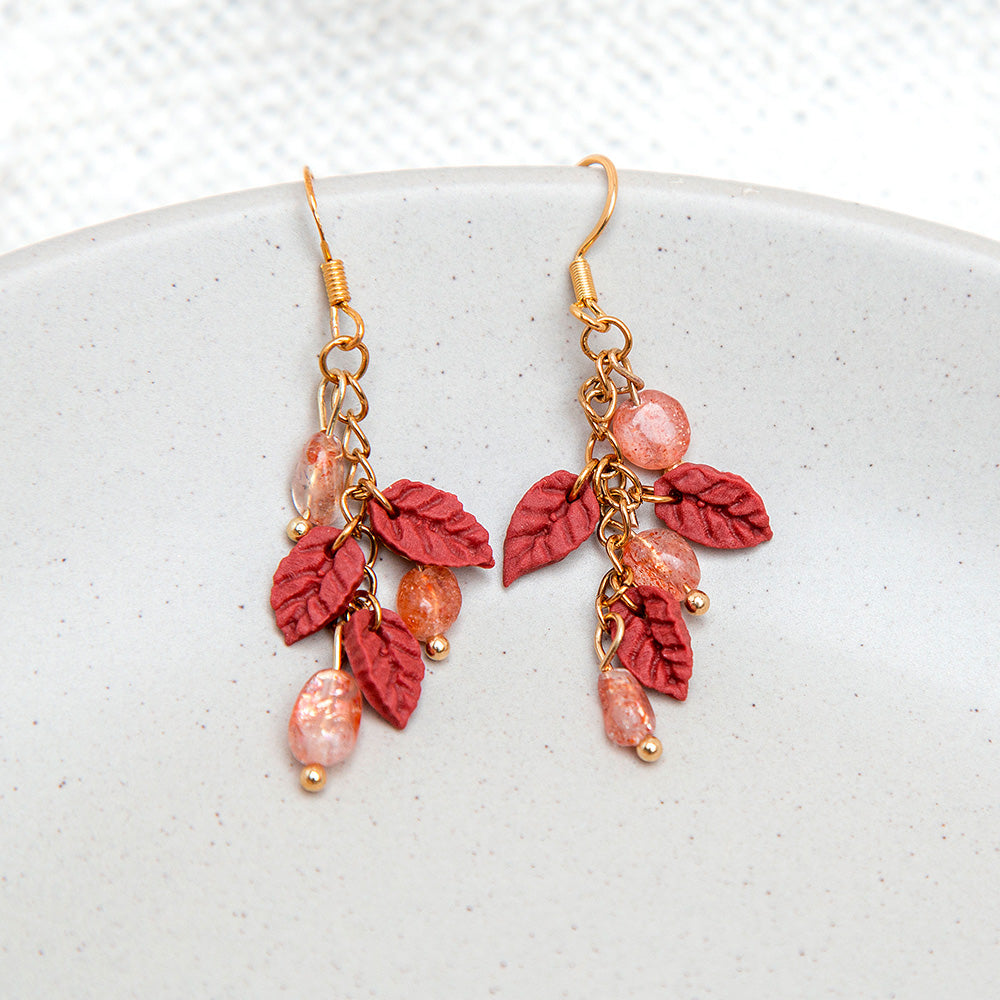 Ohrringe "Falling Leaves" 🍂 mit Natursteinen