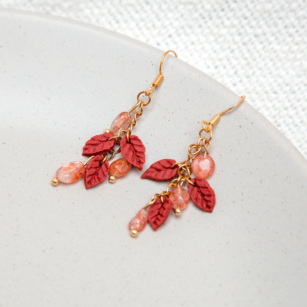 Ohrringe "Falling Leaves" 🍂 mit Natursteinen
