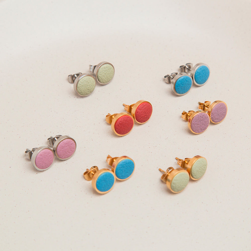 Ohrringe "Pure Dots" Kornblumenblau