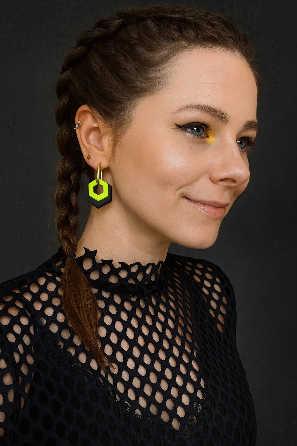 Tiefschwarz - Hexagon Anhängerpaar - Mix & Match