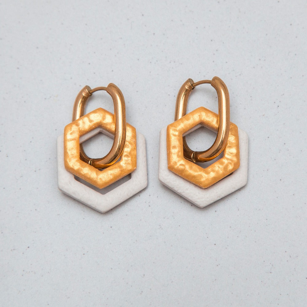 "Gold" - Hexagon Anhänger - Mix & Match (klein)