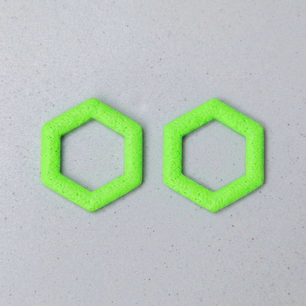 Neongrün - Hexagon Anhängerpaar - Mix & Match