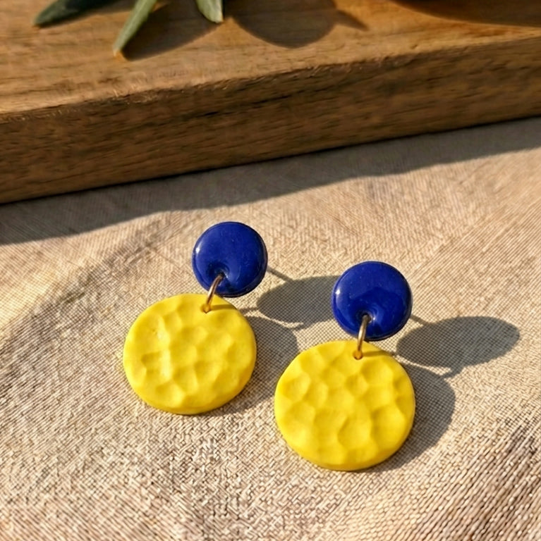 DOLCE VITA "Pure Dots" - Zwei Kreise - Limone & Ultramarin