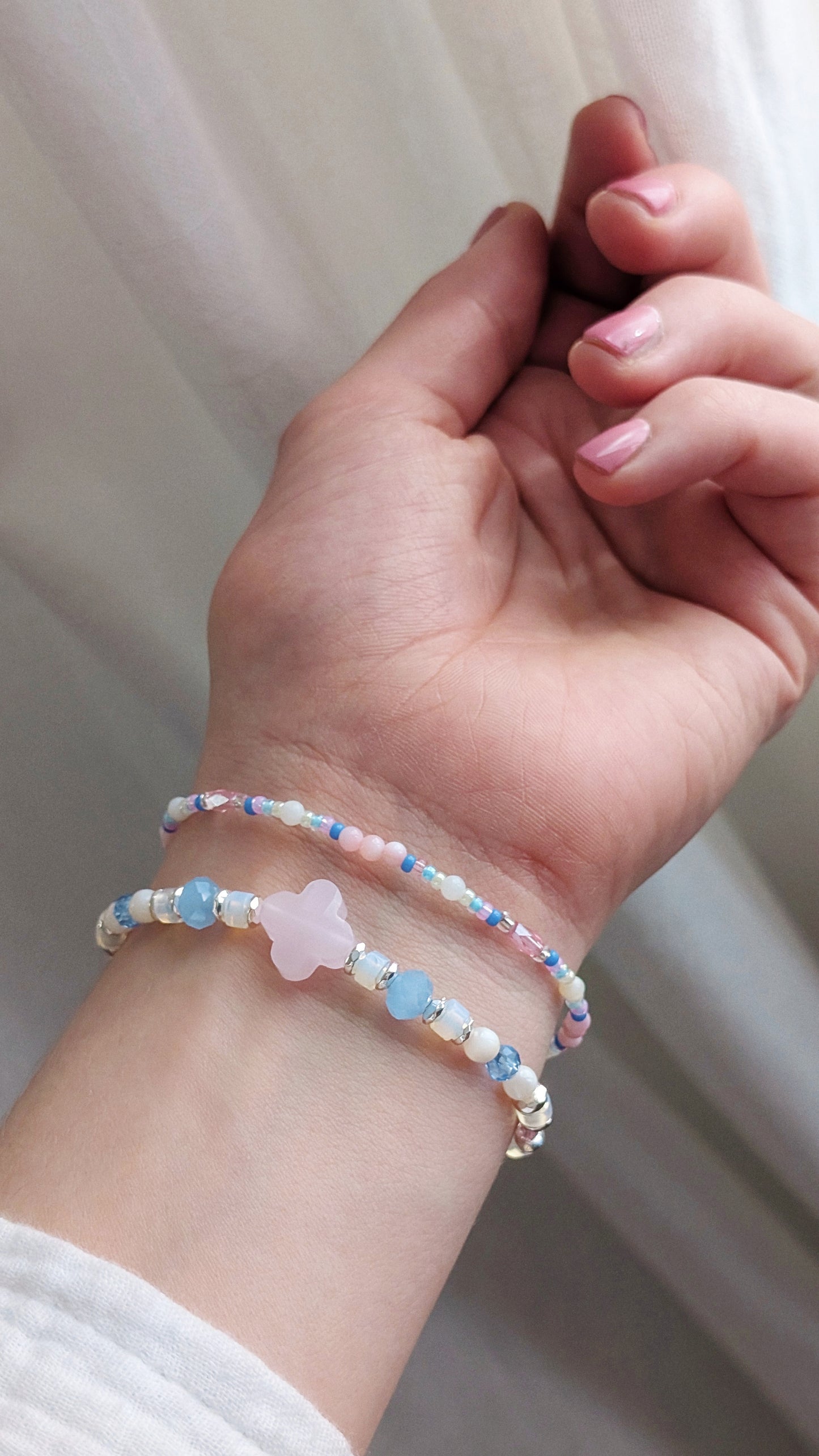 Armband – MADAME CHANCE SIGNATURE mit rosa Glücksklee & Opal-Elementen