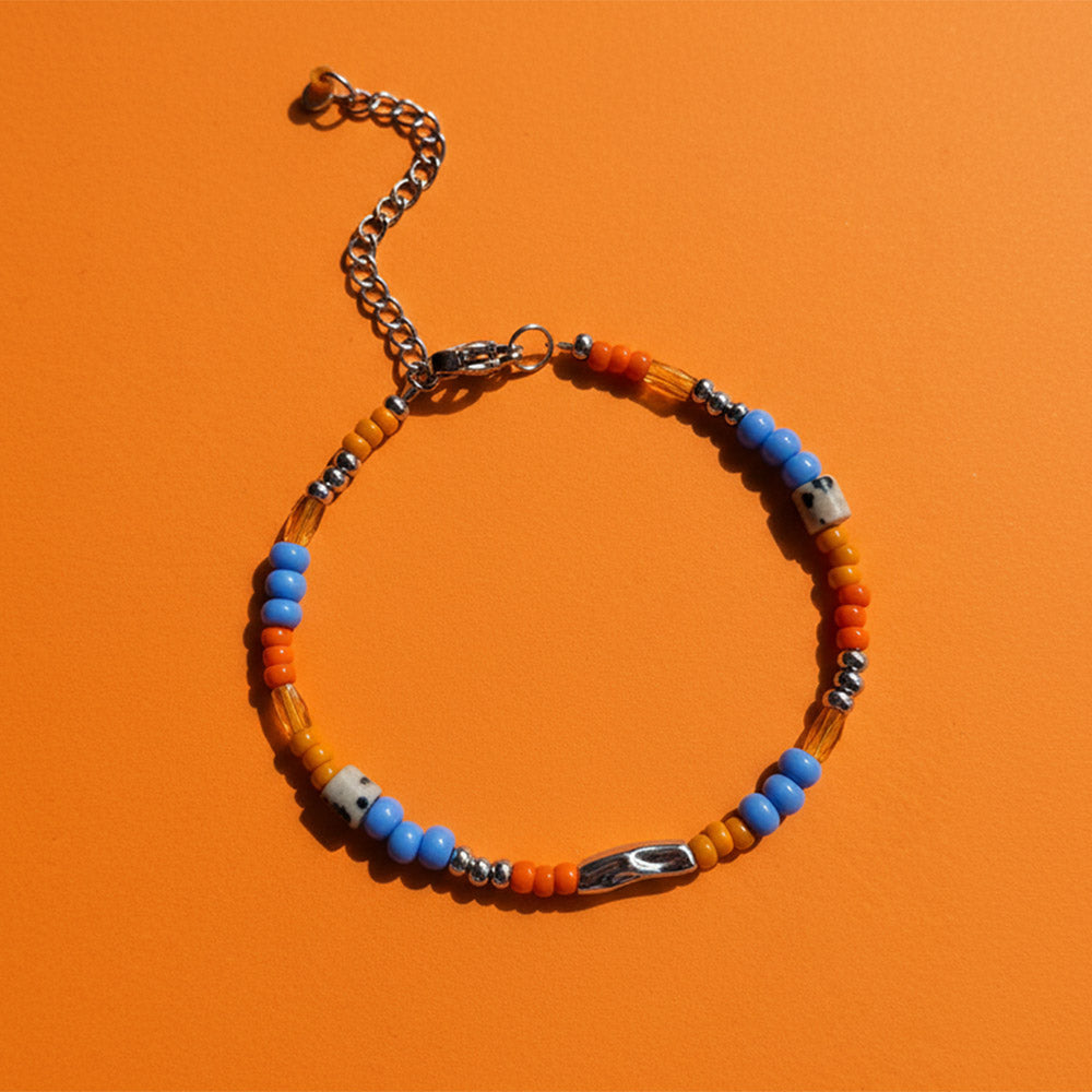 Armband GLÜCKSPILZ DAILY SILBERFARBEN mit organischem Edelstahl-Element