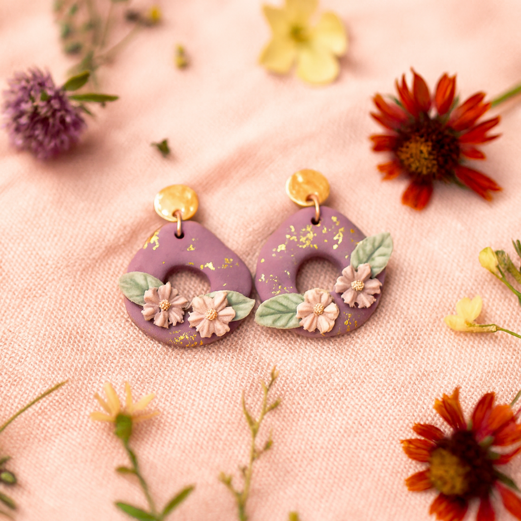 Ohrringe "Golden Bloom Blush"