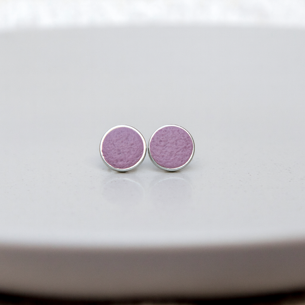 Ohrringe "Pure Dots" Mauve silberfarben