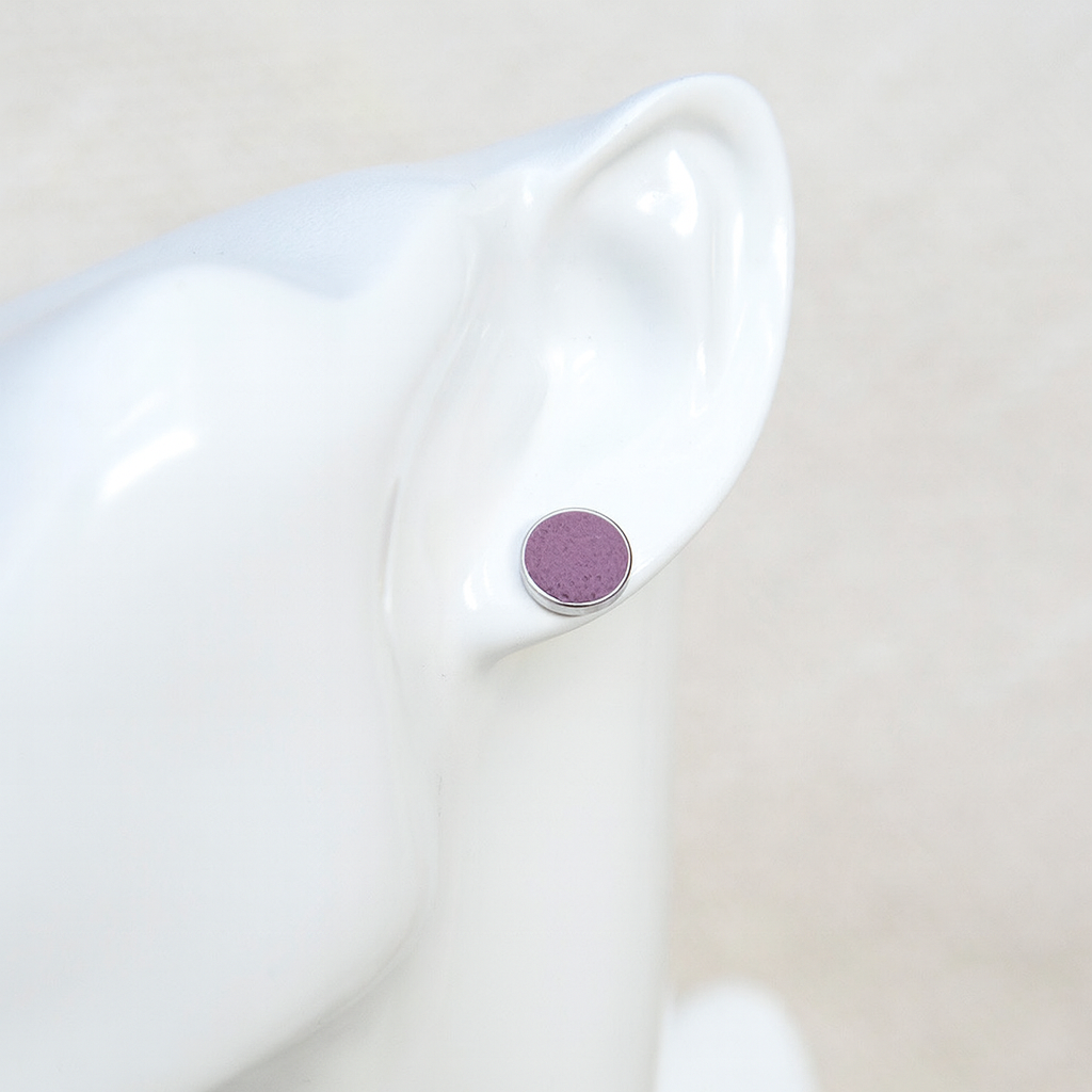 Ohrringe "Pure Dots" Mauve silberfarben