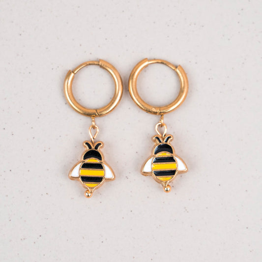 Ohrringe - Bienen - Creolen - Edelstahl