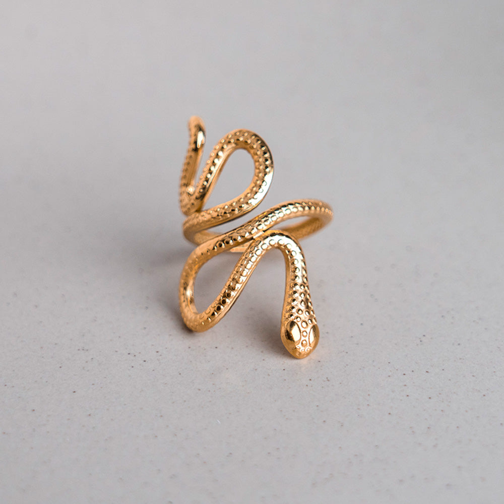 Ring "Schlange" - größenverstellbar aus Edelstahl