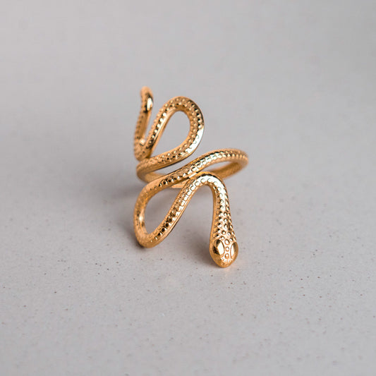 Ring "Schlange" - größenverstellbar aus Edelstahl