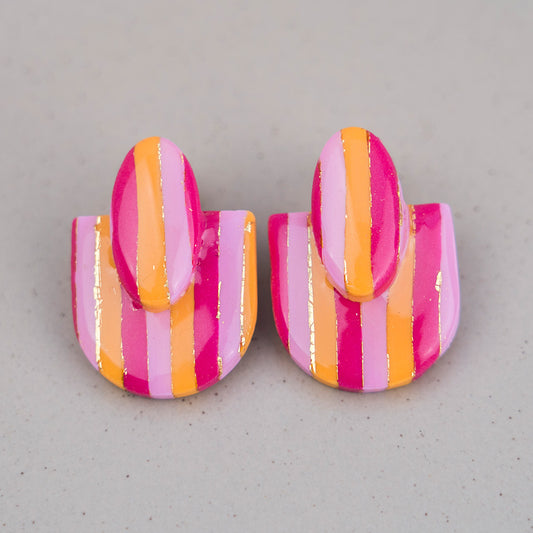 Ohrringe "Sunset Pop" Hotpink, Orange, Rosé - Aurora