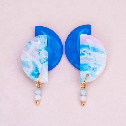 Ohrringe - MADAME CHANCE - Halbkreise - Perlmuttperlen - Stecker