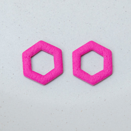 Hot Pink - Hexagon Anhängerpaar - Mix & Match
