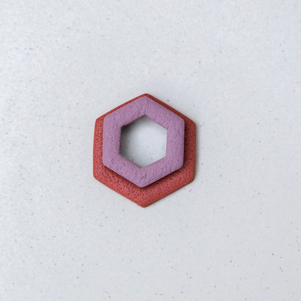 Rostrot - Hexagon Anhängerpaar - Mix & Match