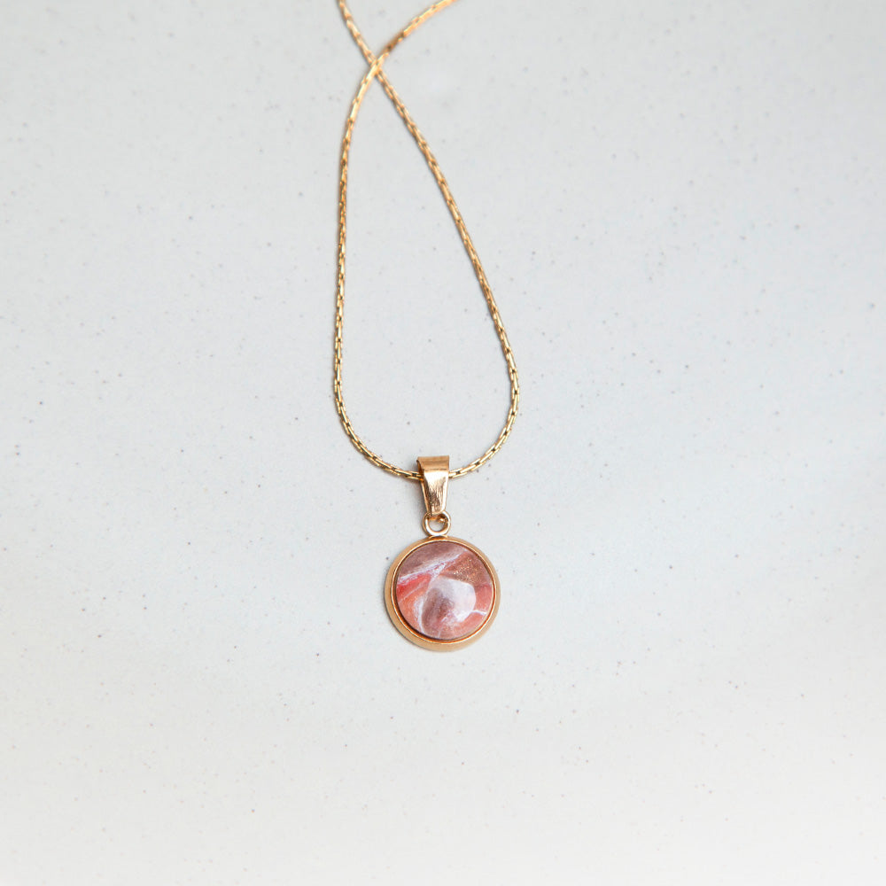 Kette - "Celestial" - Abendrot - goldfarben