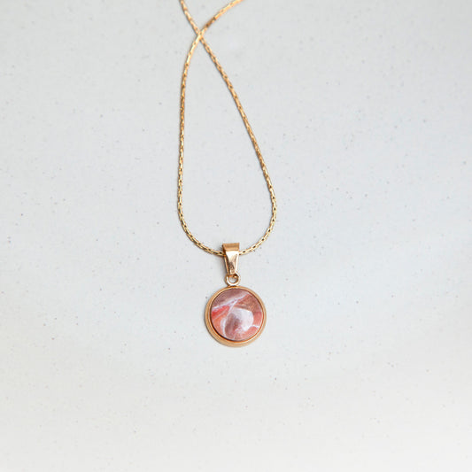 Kette - "Celestial" - Abendrot - goldfarben