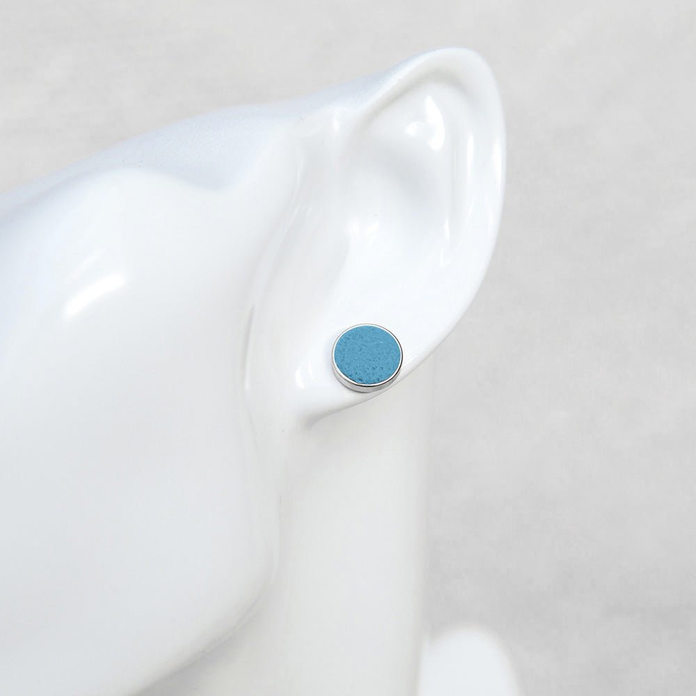 Ohrringe "Pure Dots" Eisblau - silberfarben