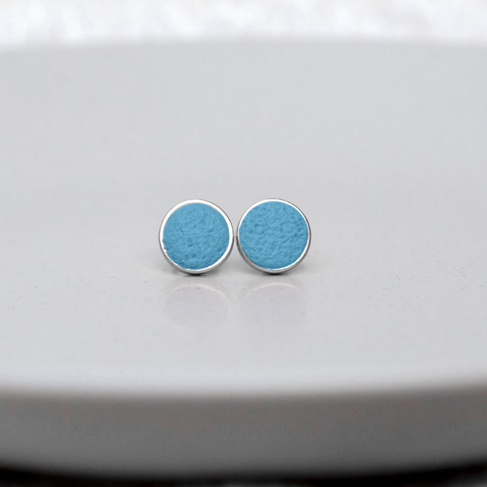 Ohrringe "Pure Dots" Eisblau - silberfarben