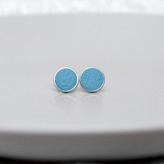 Ohrringe "Pure Dots" Eisblau - silberfarben