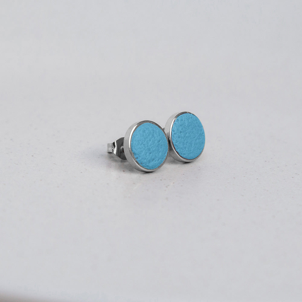 Ohrringe "Pure Dots" Eisblau - silberfarben