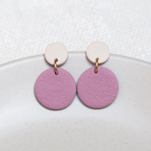 Ohrringe "Pure Dots" Mauve & Sand