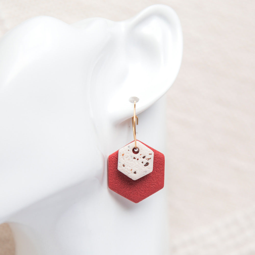 Ohrringe "Rust & Roast" Hexagon