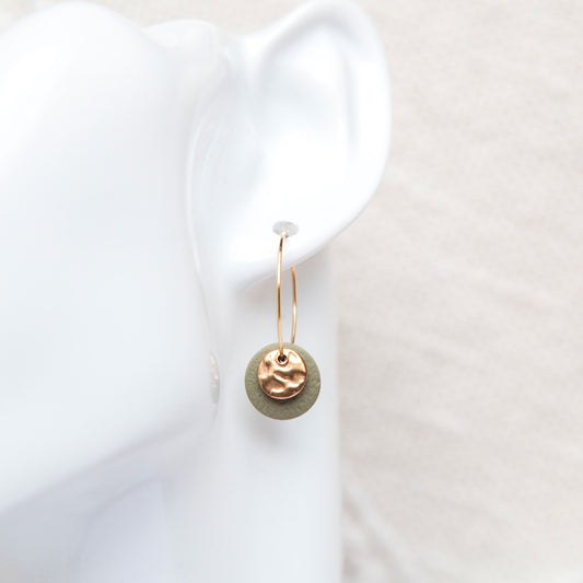 Ohrringe Creolen - Salbeigrün