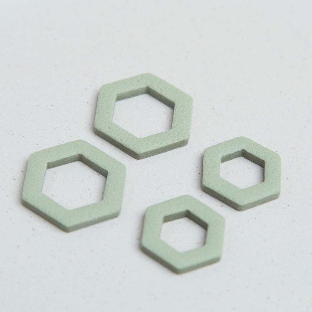 Salbeigrün - Hexagon Anhänger - Mix & Match