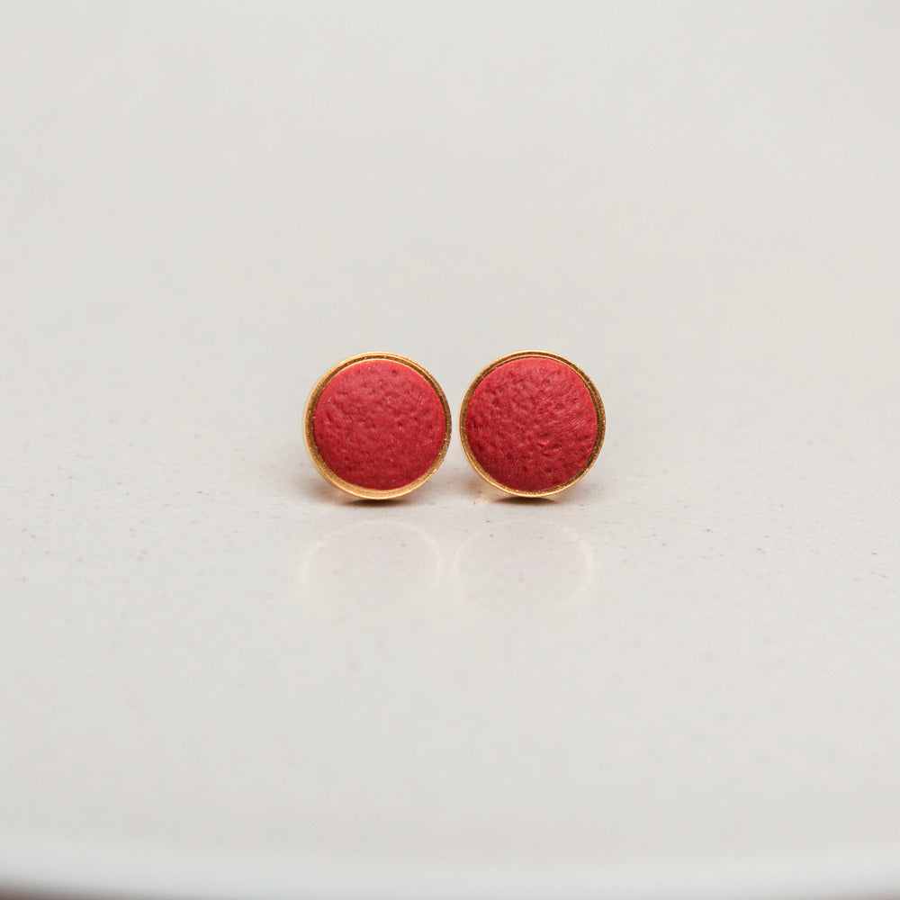 Ohrringe "Pure Dots" Rostrot