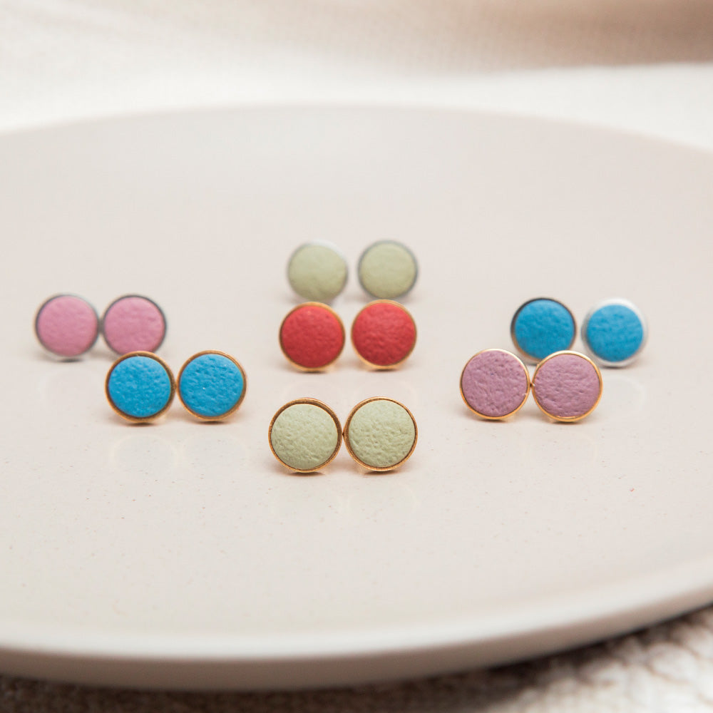 Ohrringe "Pure Dots" Mauve silberfarben