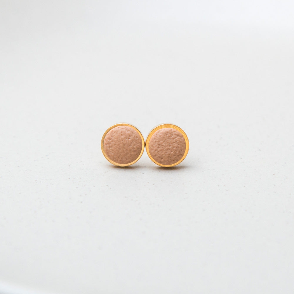 Ohrringe "Pure Dots" Haselnuss