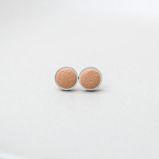 Ohrringe "Pure Dots" Haselnuss - silberfarben