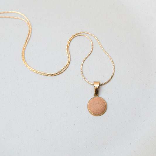 Kette - "Pure Dots" Haselnuss- goldfarben