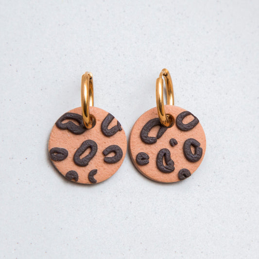 Ohrringe Leo - Creolen - Mokka & Haselnuss