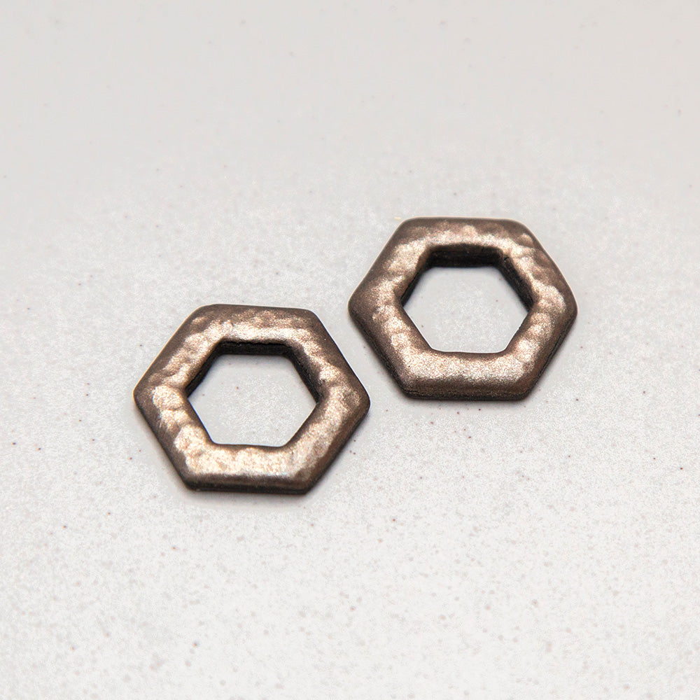 "Bronze" - Hexagon Anhänger - Mix & Match (klein)