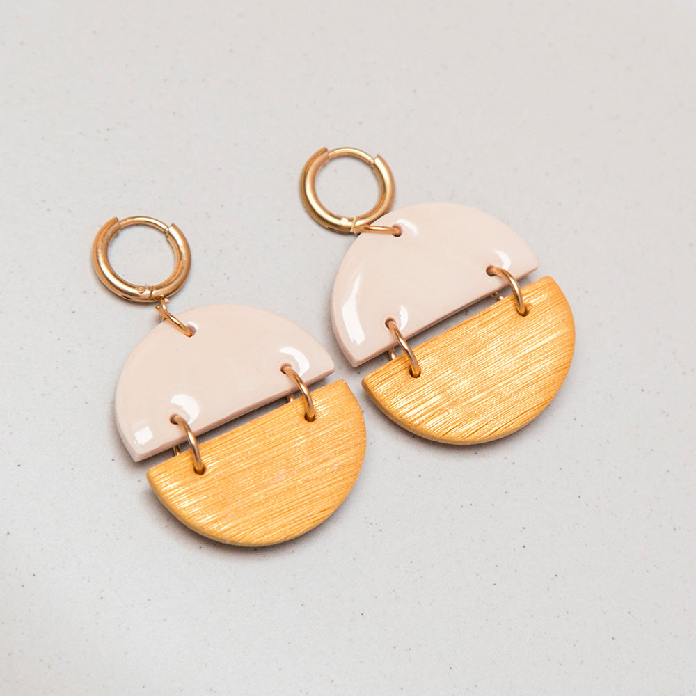 Ohrringe "Eclipse" Gold & Sand