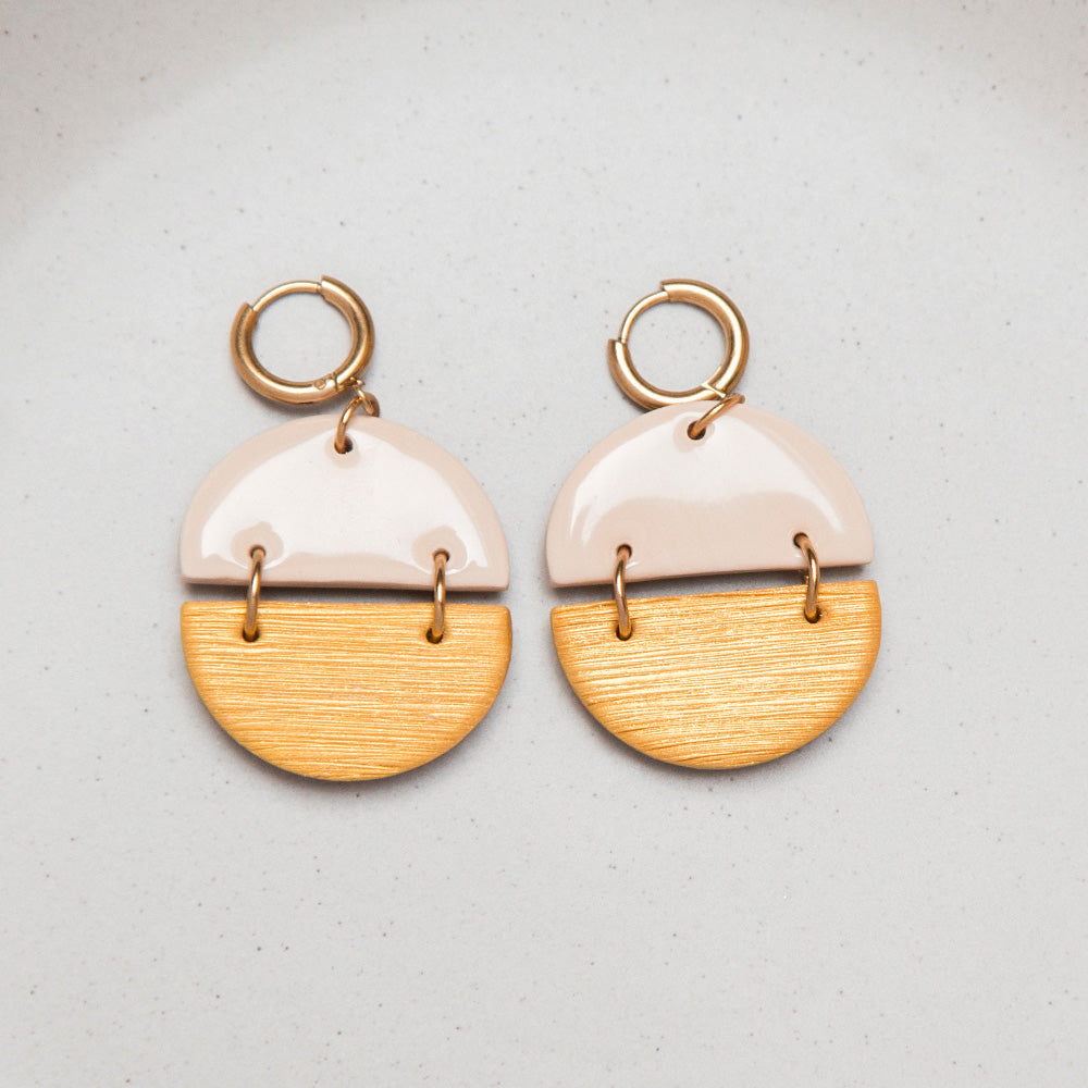 Ohrringe "Eclipse" Gold & Sand