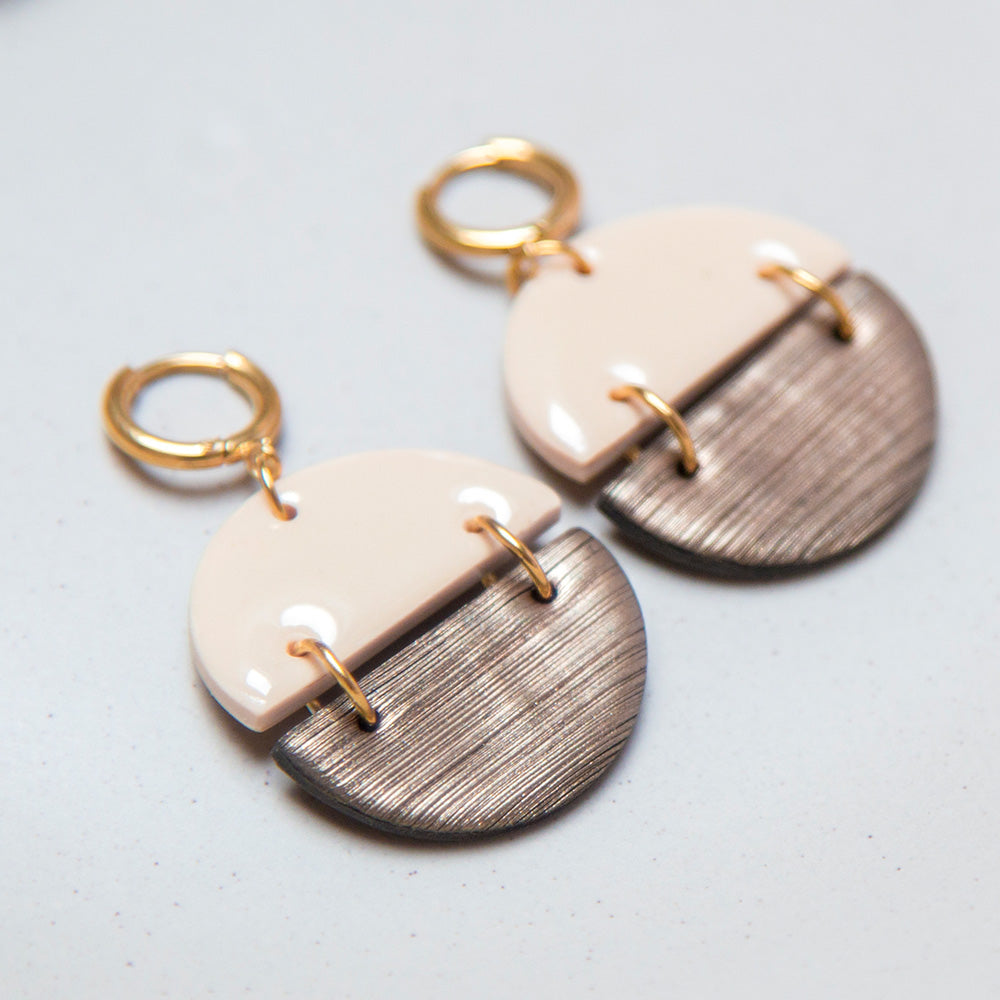 Ohrringe "Eclipse" Bronze & Sand