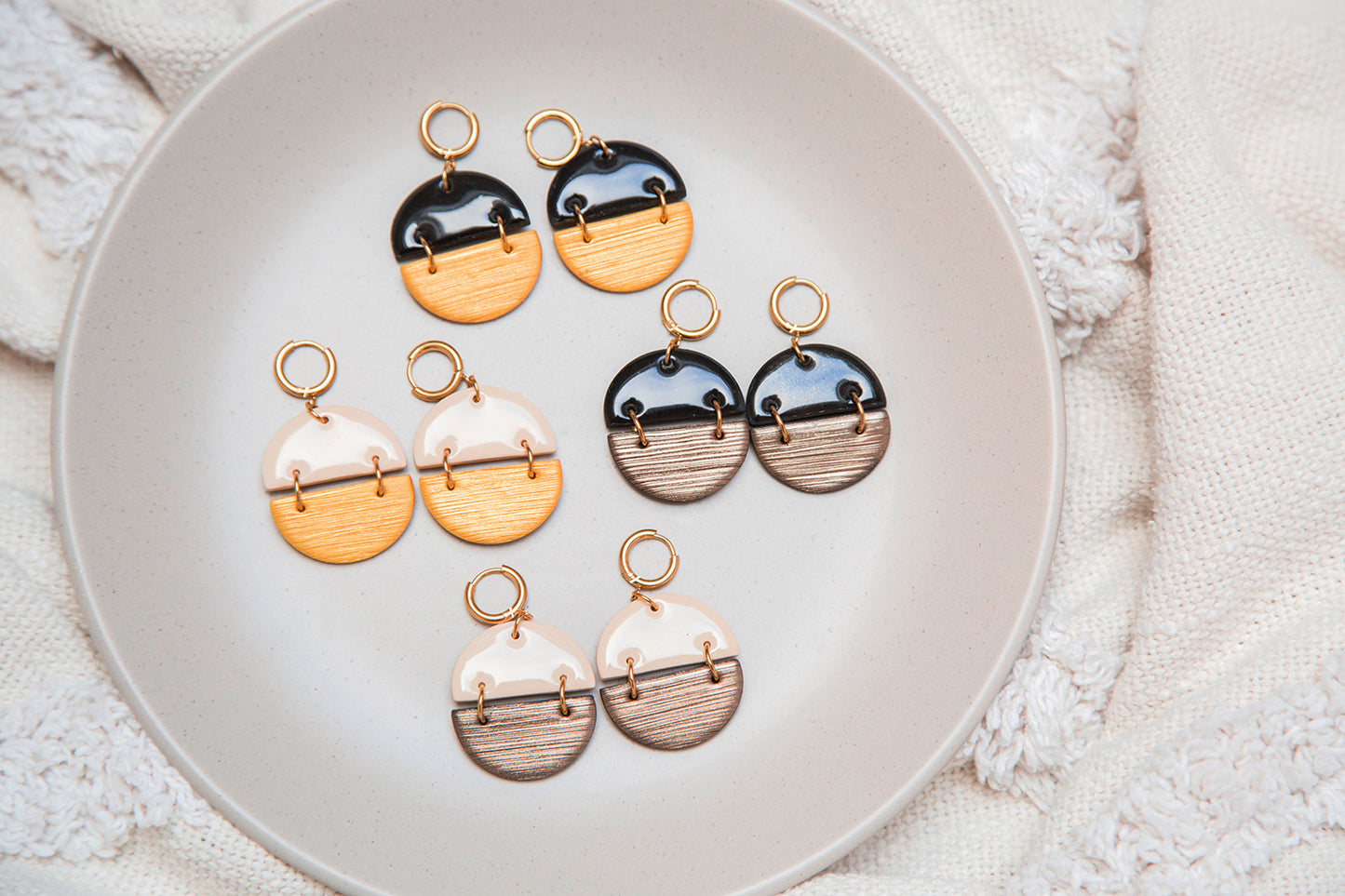 Ohrringe "Eclipse" Gold & Sand