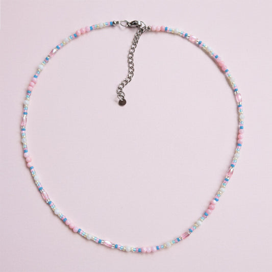 Halskette - MADAME CHANCE PETITE mit rosa Muschelperlchen