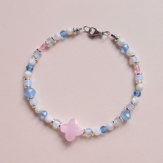 Armband – MADAME CHANCE SIGNATURE mit rosa Glücksklee & Opal-Elementen