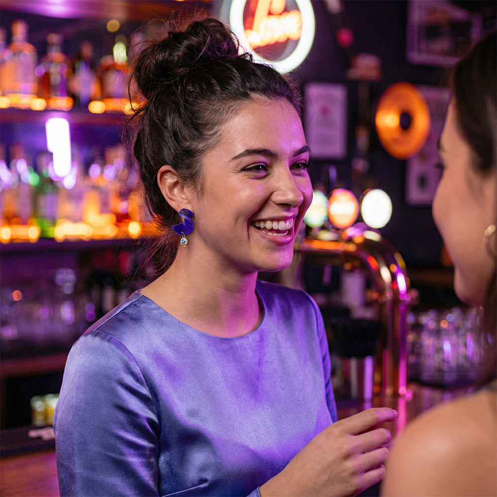 Ohrringe - GLÜCKSPILZ - Spirale - Dalmatiner-Jaspis